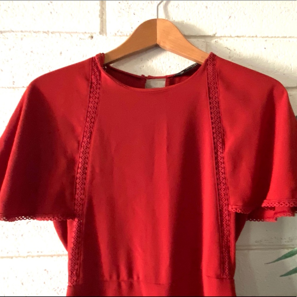 Zara Rust Orange/Red Skort Jumper - Picture 4 of 7